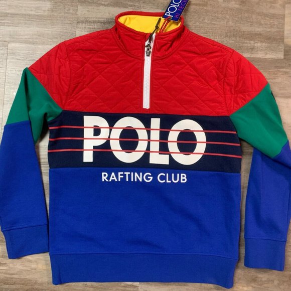 polo ralph lauren quilted hooded sweatshirt